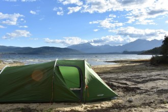 Camping at Lake Manapouri